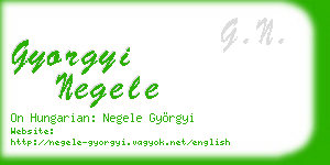 gyorgyi negele business card